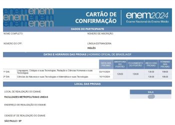 Candidatos enfrentam instabilidade no acesso ao cartão de confirmação do Enem 2024