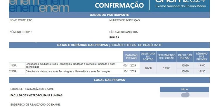 Candidatos enfrentam instabilidade no acesso ao cartão de confirmação do Enem 2024