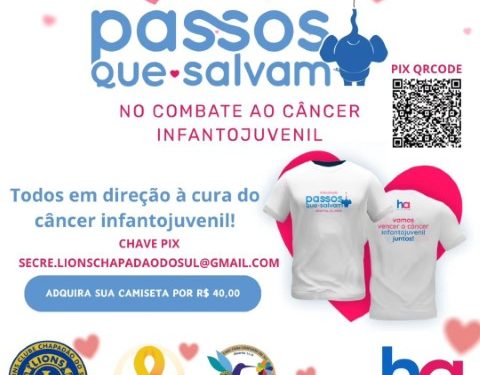 Campanha do Lions Clube de Chapadão do Sul arrecada fundos para combate ao câncer infantojuvenil