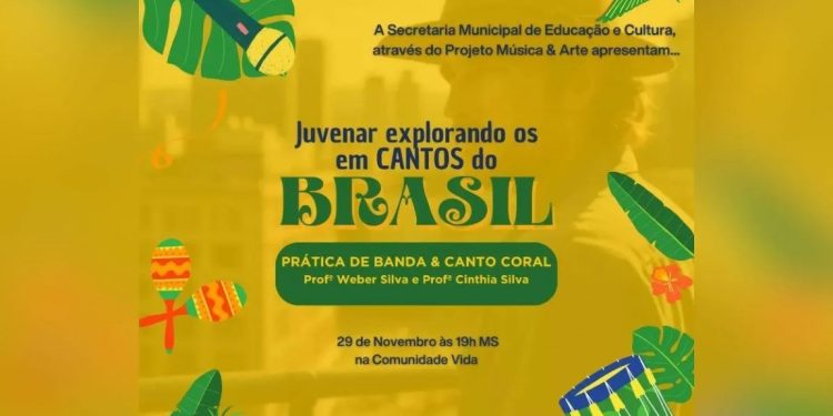 Musical celebra cultura brasileira em Chapadão do Sul nesta quarta-feira
