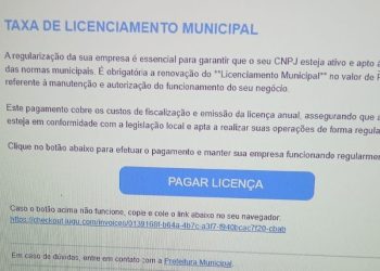 Golpistas enviam e-mails falsos sobre alvarás de funcionamento em Chapadão do Sul