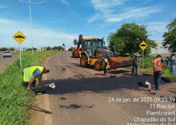 Chapadão do Sul realiza obras viárias com interdições temporárias
