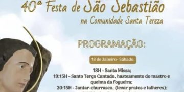 Comunidade Santa Tereza comemora 40 anos da Festa de São Sebastião em janeiro