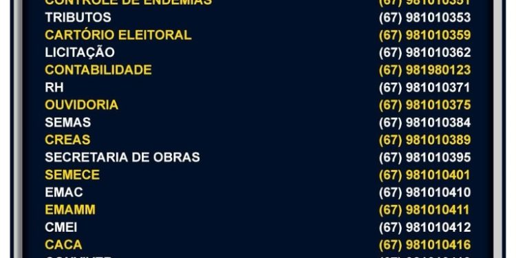 Alcinópolis divulga novos telefones para serviços municipais