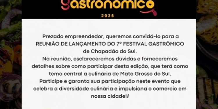 Festival Gastronômico de Chapadão do Sul chega à 7ª edição com mais de 50 expositores