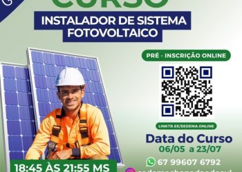 Prefeitura de Chapadão do Sul oferece capacitação gratuita em instalação de sistemas fotovoltaicos