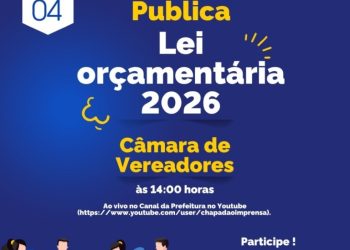 Audiência pública em Chapadão do Sul discutirá orçamento municipal de 2026