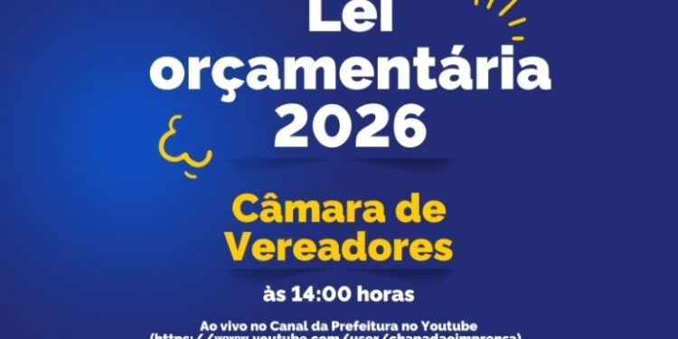 Audiência pública em Chapadão do Sul discutirá orçamento municipal de 2026
