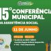 15ª Conferência Municipal de Assistência Social será realizada em Chapadão do Sul