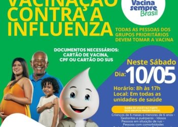 Prefeitura de Costa Rica organiza mutirão de vacinação contra influenza neste sábado