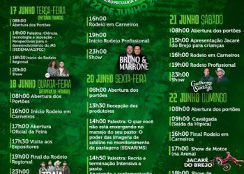 Exposul 2025: Programação completa do evento de Chapadão do Sul é divulgada