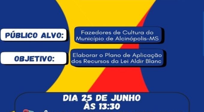 Alcinópolis realiza escuta pública sobre aplicação dos recursos da Lei Aldir Blanc nesta quarta (25)