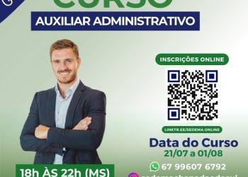 Chapadão do Sul inicia inscrições para curso gratuito de Auxiliar Administrativo