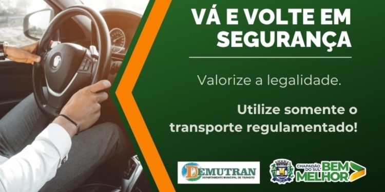 Chapadão do Sul divulga diretrizes para garantir segurança no serviço por app