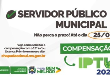Termina hoje prazo para servidores de Chapadão do Sul solicitar compensação do IPTU