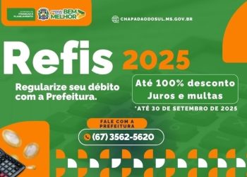 Chapadão do Sul oferece REFIS 2025 com até 100% de desconto em juros e multas