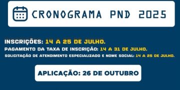 Alcinópolis: Inscrições abertas para a Prova Nacional Docente (PND)