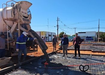 Residencial Araras dá passo inicial com obras de concretagem em Chapadão do Sul