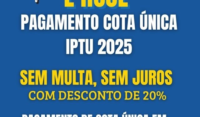 Prazos se encerram hoje para desconto de IPTU em Costa Rica