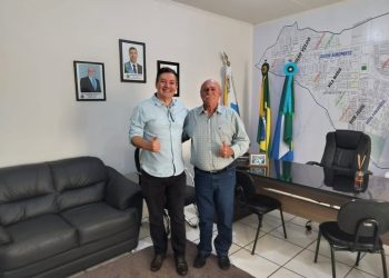 Prefeito de Figueirão recebe visita do novo gerente do Banco do Brasil