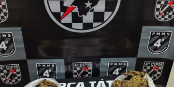 Força Tática apreende drogas e prende suspeito em Chapadão do Sul durante operação no terminal rodoviário