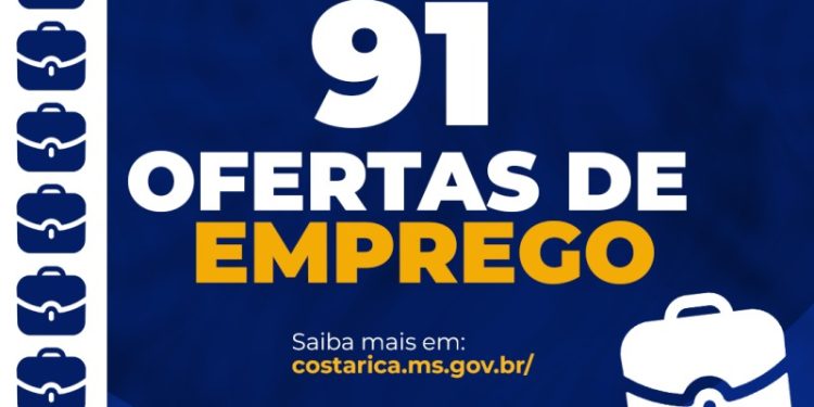 91 vagas de emprego são abertas pela Casa do Trabalhador em Costa Rica
