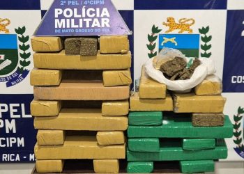 Homem é preso com quase 27 kg de maconha em operação da Polícia Militar em Costa Rica
