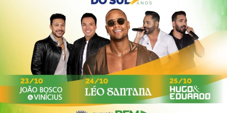 Chapadão do Sul define shows em três dias para celebrar 38 anos de fundação