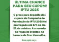 Prefeitura de Chapadão do Sul estende prazo para depósito de cupons da premiação do IPTU 2025