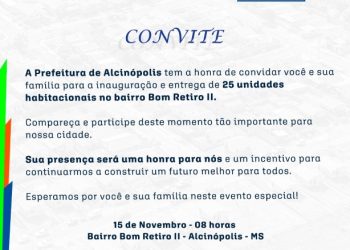 Entrega de 25 unidades habitacionais marca nova etapa da política de moradia em Alcinópolis