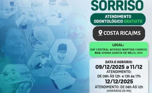 Município de Costa Rica leva atendimento médico e odontológico às comunidades rurais