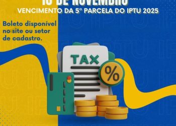 Vence no dia 10 a quinta parcela do IPTU em Costa Rica